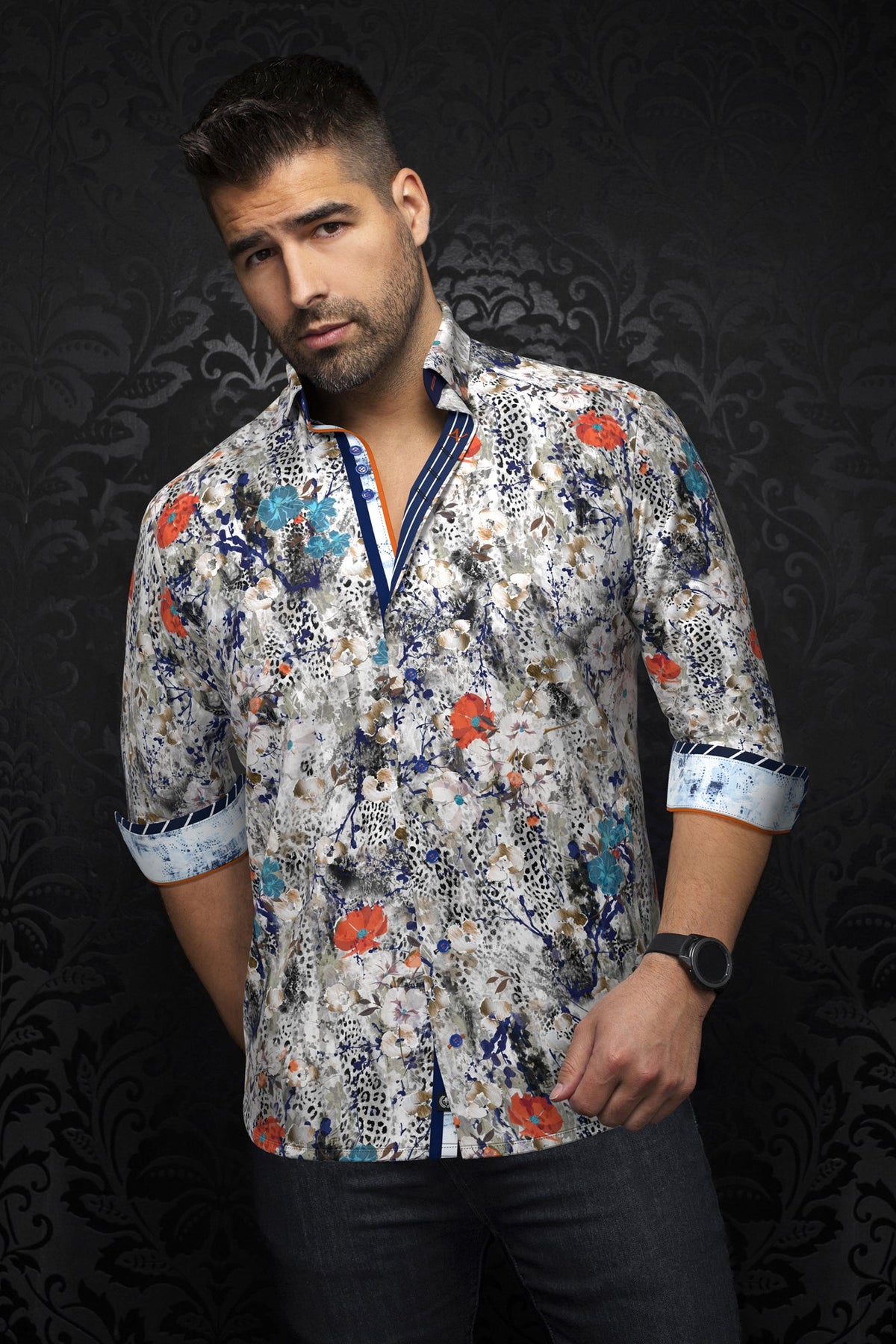 Chemise manches longues pour homme par Au Noir | BELLUCCI Multi | Machemise.ca, inventaire complet de la marque Au Noir