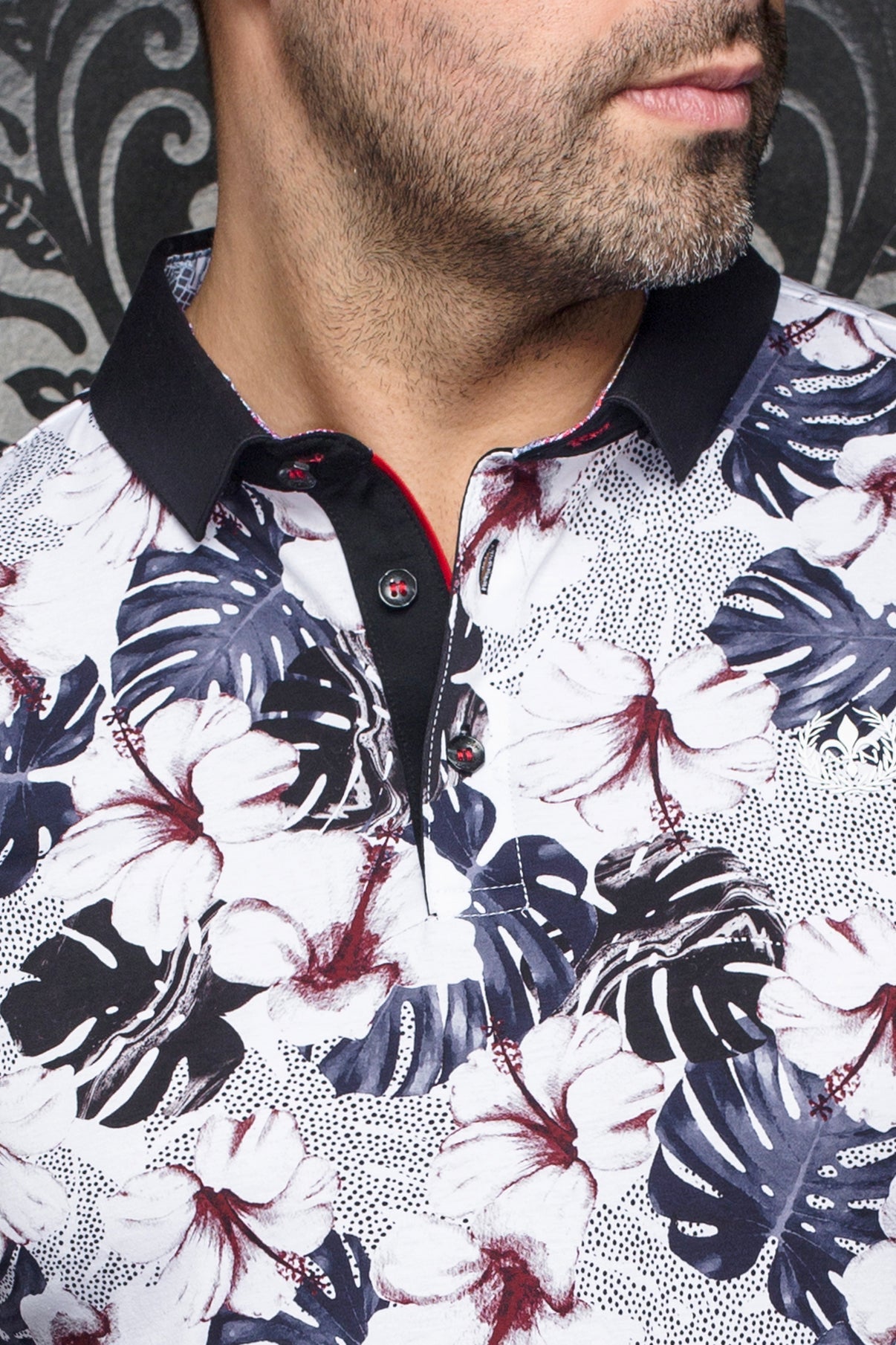 Polo pour homme par Au Noir | CAMPARI Blanc Denim | Machemise.ca, inventaire complet de la marque Au Noir