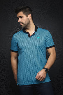 Polo pour homme par Au Noir | DOMINGO turquoise | Machemise.ca, inventaire complet de la marque Au Noir