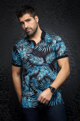 Polo pour homme par Au Noir | HILO BLACK TURQ | Machemise.ca, inventaire complet de la marque Au Noir