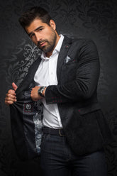 Veston pour homme par Au Noir | JACKMAN Gris Noir/black | Machemise.ca, inventaire complet de la marque Au Noir