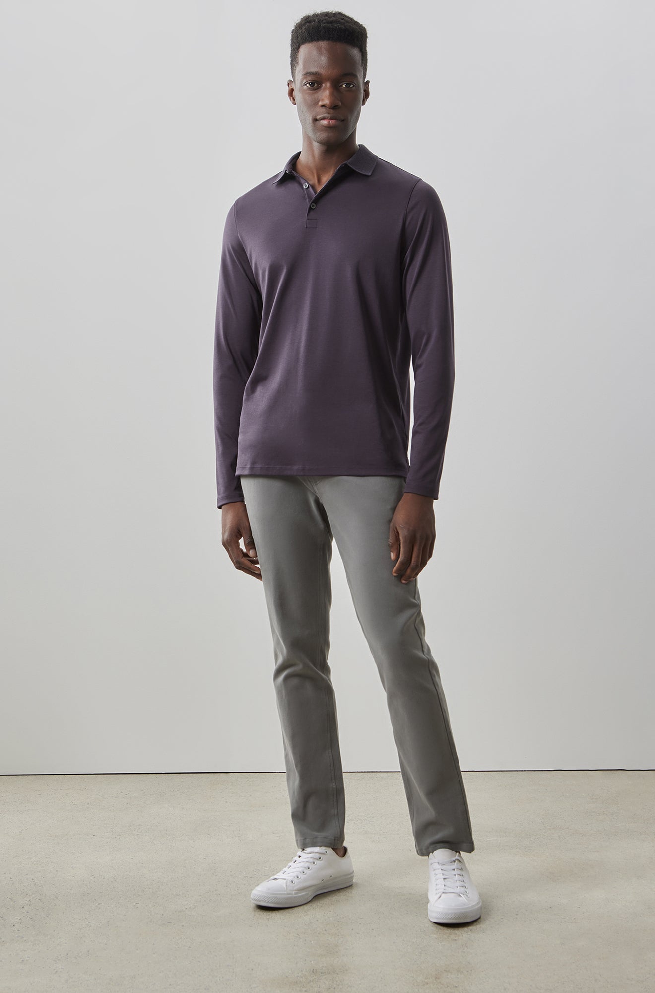 Polo honeycomb pour homme par Robert Barakett | Georgia RB01384 Aubergine | Machemise.ca, vêtements mode pour hommes