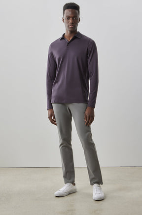Polo honeycomb pour homme par Robert Barakett | Georgia RB01384 Aubergine | Machemise.ca, vêtements mode pour hommes