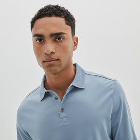 Polo pour homme par Robert Barakett  | Georgia RB01384 Faded Denim | Machemise.ca, vêtements mode pour hommes // Men's polo shirt by Robert Barakett | Georgia RB01384 Faded Denim | Machemise.ca, fashion clothing for men