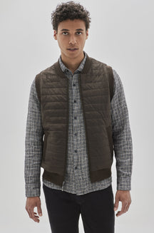 Veste sans manches pour homme par Robert Barakett | Renoir Polyfill RB32102 TAUPE | Machemise.ca, vêtements mode pour hommes