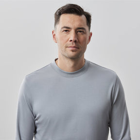 Chandail manches longues col rond pour homme par Robert Barakett | Georgia RB82247 Gris Monument | Machemise.ca, vêtements mode pour hommes