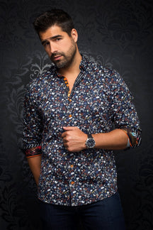 Chemise manches longues pour homme par Au Noir | SALVATORE Minuit/midnight | Machemise.ca, inventaire complet de la marque Au Noir