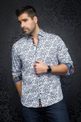 Chemise manches longues en Knit pour homme par Au Noir | VICTOR WHITE NAVY | Machemise.ca, inventaire complet de la marque Au Noir